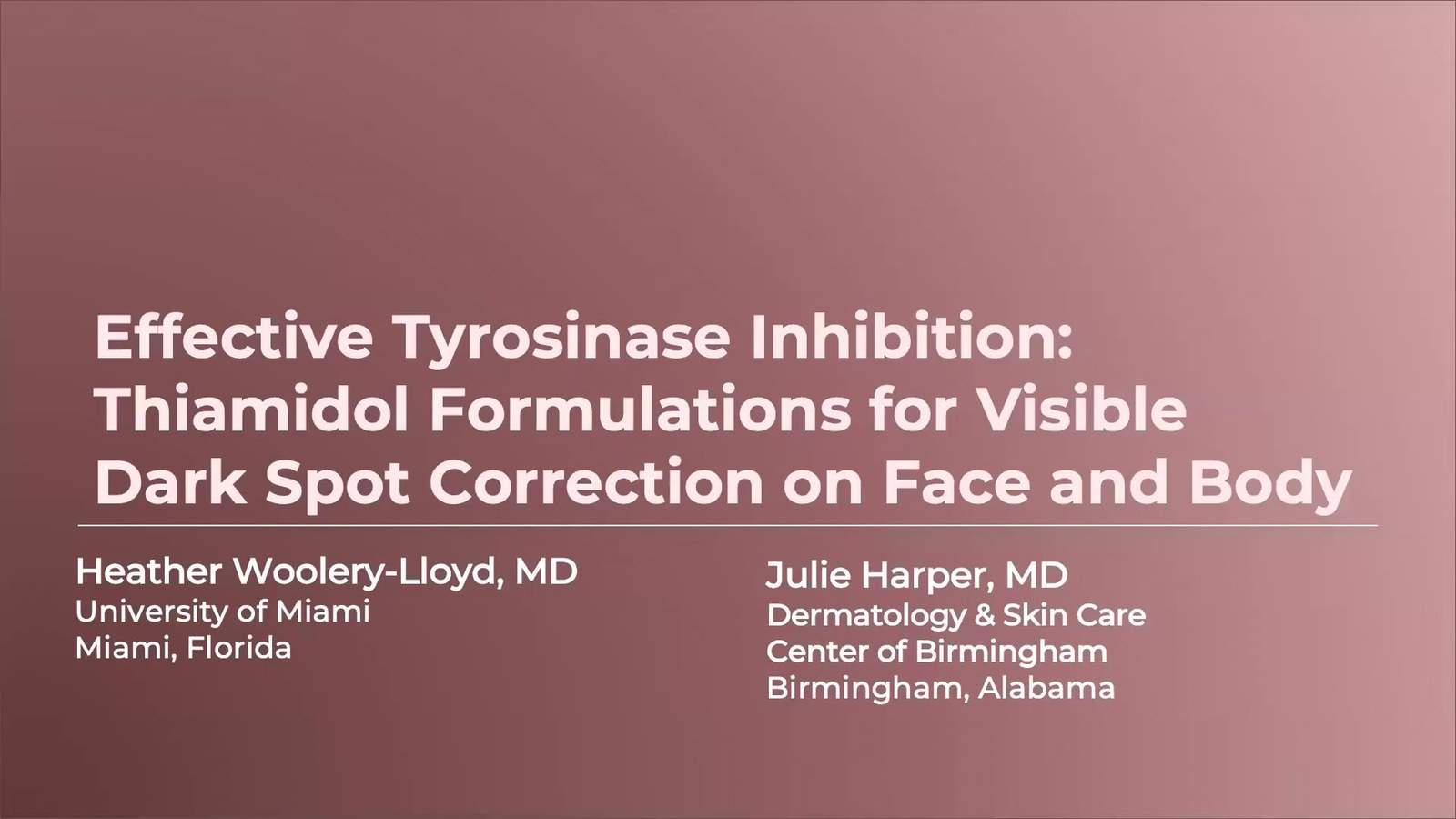 Effective Tyrosinase Inhibition title slide